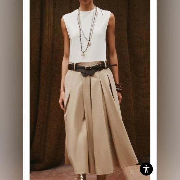 Zara Combination Belted Skirt - Picture 3 of 9